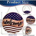 thumbnail image 5 of 4th of July Patriotic Door Decorations - Independence Day Welcome Sign Decor - Wooden Door Hangers Wreath for Memorial Day Decorations for The Home Party Supplies, 5 of 5