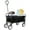 Black, variant on Arlopu Collapsible Utility Wagon Cart, Folding Grocery Cart, Heavy Duty Steel Wagon for Outdoor Camping, Picnic, Beach Trip, Weight Capacity 150 lbs