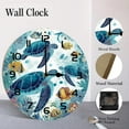 thumbnail image 4 of ZXCXRQFa Waterproof Sea Turtle Underwater Wood Wall Clock Silent Non-Ticking Kitchen Desk Clock Battery Operated Analog Decorative Round Clocks 10 in Garden Home Decor, 4 of 7