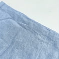 thumbnail image 5 of Kalauyu Men's Linen Shorts Casual Cotton Elastic Waist Drawstring Summer Beach Vacation Shorts with Pockets Knee Length Loose Bottoms, 5 of 8