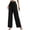 Black, variant on Sngxgn Woman Pants Women Casual Solid Pants Drawstring Elastic Waist Long Wide Leg Pants(Beige,M)