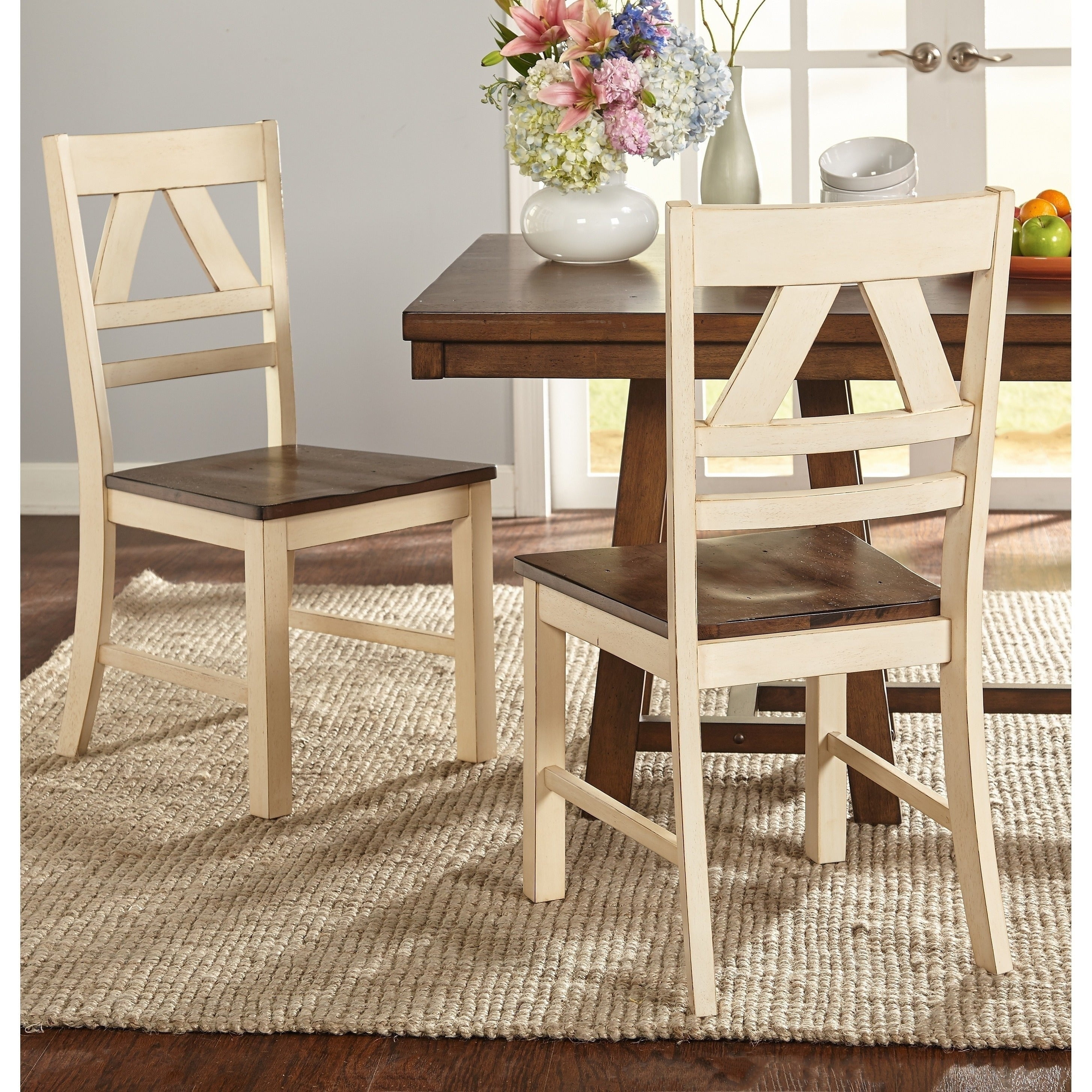 Simple Living Vintner Country Style Dining Chairs (Set of 2) for sale