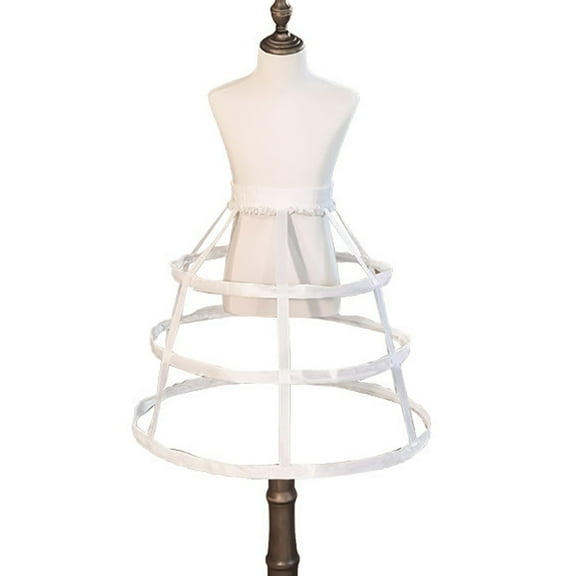 White 45cm Childrens Hoop Skirt Slip With Elastic Waistband Party Pageant Dress Accessory Odorless Fabric