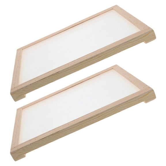 BESTYASH 2-Pack Herb Drying Rack with Stackable Natural Wood Frame and Mesh Net for Efficient Home Herb Drying
