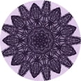 thumbnail image 1 of Ahgly Company Machine Washable Indoor Round Transitional Dark Purple Area Rugs, 4' Round, 1 of 7