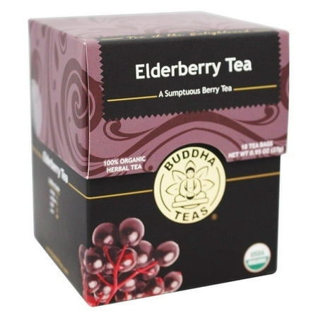 Organic Elderberry Tea, 18 Bleach-Free Tea Bags â?? Organic Tea Strengthens the Immune System, Supports Upper Respiratory Health, and Is a Great Source of Antioxidants, No GMOs 18