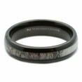 thumbnail image 3 of 6mm Deer Antler Inlay Black Tungsten Carbide Ring, 3 of 5