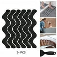 thumbnail image 1 of Novobey Anti-Slip Bath Tub Sticker Bath Mat Anti-Slip Strip Safety Shower Anti-Slip Sticker with Scraper PEVA Anti-Slip Tape S-Type Anti-Slip Strip Suitable for Bathtub Showe Staircase 24pcs, 1 of 6