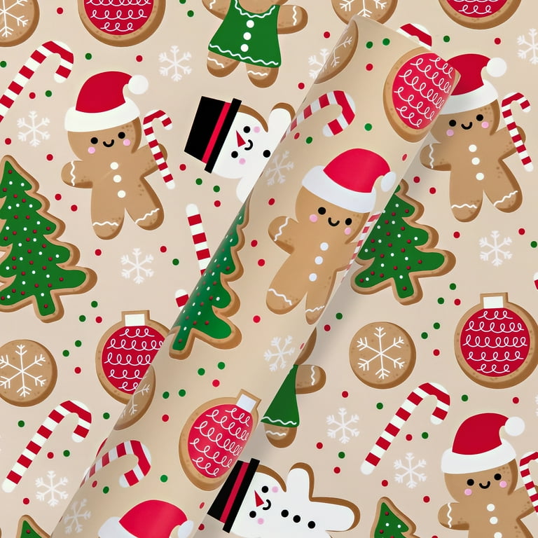 Gingerbread Man Cookies Wrapping Paper