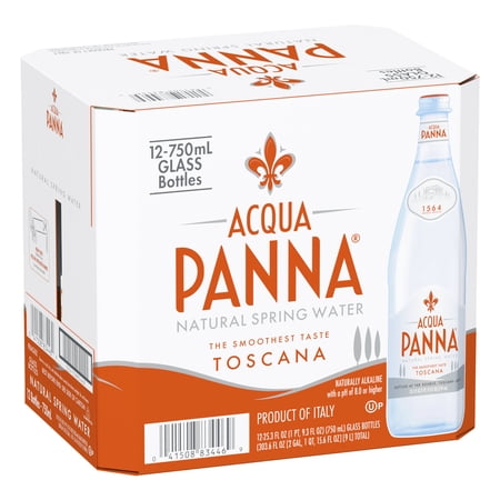 Acqua Panna Natural Spring Water, 25.3 fl oz. Glass Bottles (12 Count)