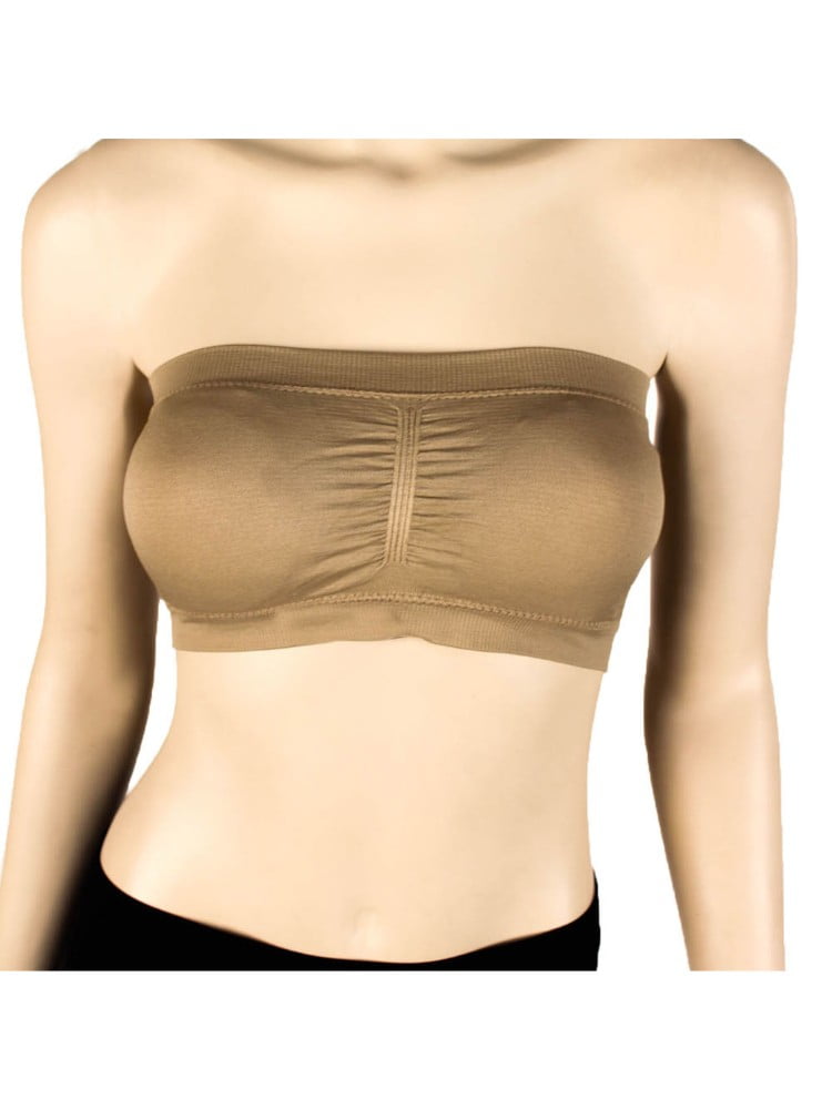 strapless padded sports bra