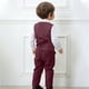 thumbnail image 3 of Conjunto de camisa de manga larga con cuello vuelto para niños, color liso, para banquetes y fiestas, con cuello vuelto y pantalones de traje, conjunto de tres piezas para niños, poliéster., 3 of 8