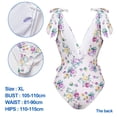 thumbnail image 2 of 1 juego de bañador de una pieza con estampado floral ajustado para mujer con falda cruzada multiusos, 2 of 5