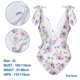 thumbnail image 2 of 1 juego de bañador de una pieza con estampado floral ajustado para mujer con falda cruzada multiusos, 2 of 5