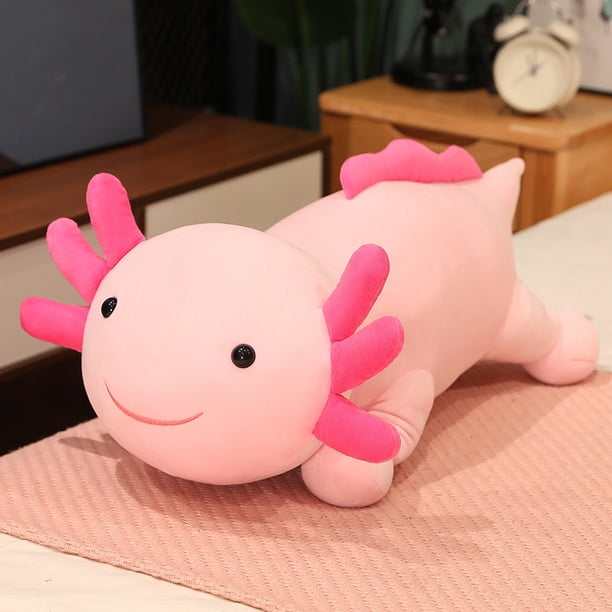 Figura de Axolotl de peluche ponderada súper suave, juguetes de peluche de Axolotl para reptiles