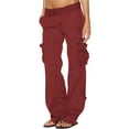 thumbnail image 1 of Pantalones Cargo Para Mujer, Pantalones de Paracaídas, Pantalones Palazzo de Pierna Ancha, Pantalones Punk Hippie Sólidos, Ropa de Calle, Monos Largos Sueltos Con Bolsillo Para Correr Odeerbi ODB176165, 1 of 6