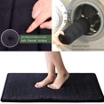 thumbnail image 4 of Memory Foam Bath Mat Non Slip Absorbent Super Cozy Velvet Bathroom Rug Carpet Super Water Absorption Bathroom Carpet Non-Slip Thick Bathroom Mat (17" X 24", Black), 4 of 5