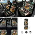 thumbnail image 2 of Jeiento Highland Cow Car Interior Cover Sets, Southwest Aztec Front Rear Seat Cover with Steering Wheel Covers Floor Mats Car Seat Belt Pads Center Console Covers Cup Coaster Keychain, Set of 17, 2 of 6