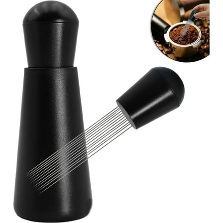 GoXteam WDT Espresso Tool 12 Needles, Metal Black Espresso Coffee Stirrer, 12 Pin WDT Espresso Distribution Tool for WDT Coffee Tool, Espresso Accessories