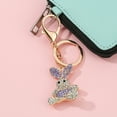thumbnail image 5 of Cute Tiny Heart Teddy Rabbit Keychain For Women Girl Cartoon Anime Key Chain On Bag Jewelry Gift for the Year of the Rabbit, 5 of 5