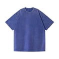 thumbnail image 2 of Acaics Boys Short Sleeve T-Shirt, Kids Oversized Crew Neck Vintage Washed Soft Solid Color Casual Top, Fashion Street Outfit for Summer Daily Wear, 2 of 8