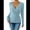Light Blue, variant on Women'S Long Sleeve Shirt V Neck Ribbed Knit Slim Button Sweater Autumn Casual Work Tops Army Green S