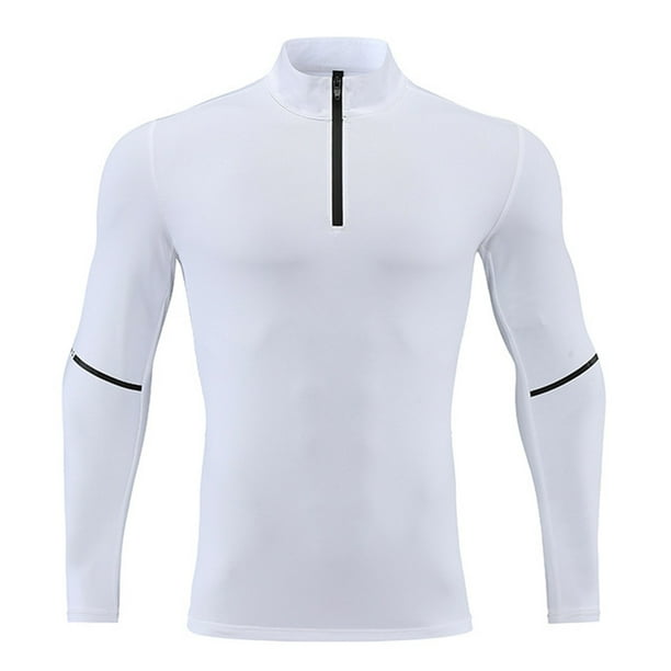 Blusa y camisa de manga larga con cuello alto para hombre, cómoda, informal, de poliéster, a la moda