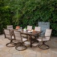 thumbnail image 2 of Hanover Fairhope 7-Piece Outdoor Dining Set with 6 Padded Swivel Rockers and a 28.5 in. Table, Tan, 2 of 14