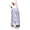 thumbnail image 1 of Fotbe Purple Butterfly Sudadera con Estampado para Perros Pequeños – Suéter con Capucha para Mascotas, Tela Suave de Forro Polar con Bolsillo-Medium, 1 of 7
