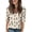 Beige, variant on Women V Neck Half Sleeve T Shirts Dressy Casual Elbow Length Spring Fashion Fit Basic Tee Summer Tunic Top Blouse L