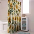 thumbnail image 6 of Shower Curtains Sunflower Bath Curtain Watercolor Floral Retro Waterproof Bathroom Shower Curtain Set with Hooks Decoration 72 x 84 Inches, 6 of 7