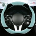thumbnail image 2 of Fluffy Steering Wheel Cover, Cute Fuzzy Steering Wheel Cover Soft Universal 15 Inch, Mint Green, 2 of 10