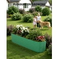 thumbnail image 7 of Adoolla Outdoor Galvanized Raised Garden Bed, Oval Elevated Planter Box for Growing Vegetables Flowers and Herbs, 7 of 7