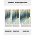 thumbnail image 4 of Modern Teal Gold Swag Valances for Windows, Abstract Geometric Lines Rod Pocket Sheer Valances for Large Windows, Swag Toppers Light Filtering for Kitchen Living Room 2 Panels 36''x63'', 4 of 6