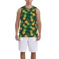 thumbnail image 6 of Rocae Pineapples with Palm Leaves for Men's Basketball Jersey Lightweight and Breathable Athletic Tank Top,Quick-Drying Sports Jersey Medium, 6 of 9
