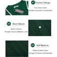 thumbnail image 5 of COOFANDY Men's Knit Button Down Shirt Vintage Short Sleeve Polo Shirts Casual Beach Tops, 5 of 6