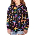 thumbnail image 3 of FUIALDOLG Boys Girls Fleece Hoodies Colorful Mushroom Print Zipper Hoodie Casual Hooded Sweatshirts with Pocket Winter Coat Jacket for Age 8-10 Kids, 3 of 7