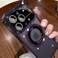 thumbnail image 4 of for iPhone 15 Pro Max/ 15 Ultra Magnetic Transparent Case,Luxury Bling Shockproof Military-Grade Protection with Camera Lens Protective, 4 of 5