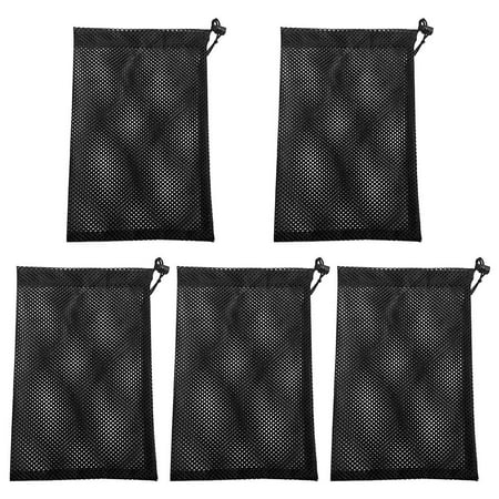 Soimiss 5Pcs Golf Balls Container Black Polyester for Portable Ventilation and Storage