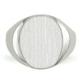 thumbnail image 3 of Solid 14k White Gold Engravable Signet Ring (14.3mm) - Size 4.5, 3 of 4