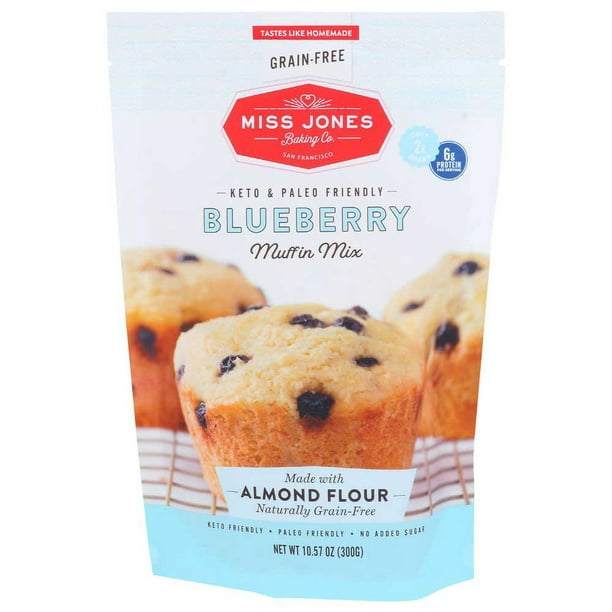 Miss Jones Baking Co Gluten Free Keto Blueberry Muffin Mix 10 57 Ounce 6 Per Case Walmart Com Walmart Com