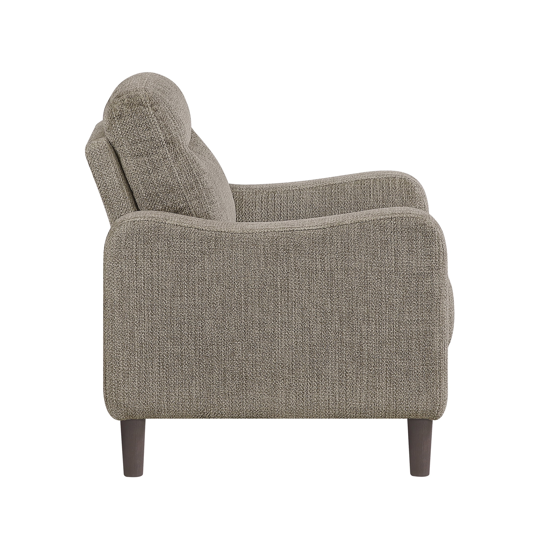 OakvillePark Ravello Chenille Chair with Sloped Track Arms, Brown