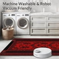 thumbnail image 5 of ODIKA 8'x10' Machine Washable Non-Slip Area Rug, Spooky Black Geometric Motif High Traffic Rug, Red, 26970, 5 of 7