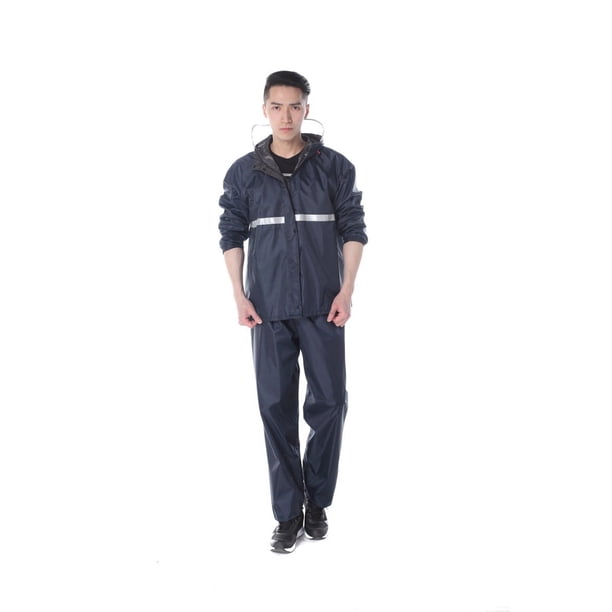 Motocicleta reflectante bicicleta traje de lluvia dividido doble capa para adultos unisex unisex y pantalones de lluvia para actividades al aire libre seguridad nocturna