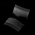 thumbnail image 2 of Unique Bargains 4Pcs 15 Teeth Plastic Clear Hair Side Comb Clip for Women Lady Wedding, 2 of 4