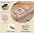 thumbnail image 5 of ZephyPaws 70" Adjustable Human Dog Bed Sofa Couch, 5 Positions Recliner, Foldable Floor Chair for Sitting or Sleeping, Space-Saving Modern Lazy Sofa, Pink, 5 of 13