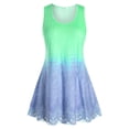 thumbnail image 1 of Más el tamaño de impresión del tinte del lazo de la túnica sin mangas Rosegal Camisetas sin mangas de talla grande, 1 of 5