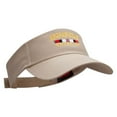 thumbnail image 5 of Afghanistan Vet Ribbon Embroidered Cotton Twill Sun Visor - Khaki OSFM, 5 of 5