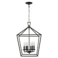 thumbnail image 5 of Trans Globe Lighting 10266 Lacey 6 Light 16" Wide Taper Candle Lantern Chandelier - Black, 5 of 7