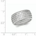 thumbnail image 2 of Designer Sterling Silver Rhodium-Plated 5-Row Eternity Ring Made In China -Jewelry By Sweet Pea Creations, 2 of 2